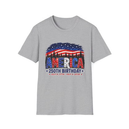 America 250th Birthday T-Shirt — July 4, 1776–2026 Patriotic Independence Day Tee