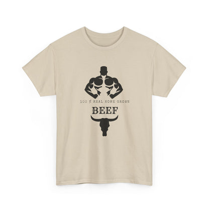 100% Beef -Unisex Tee, Perfect Gift for Workout Enthusiasts, Fitness Club, Gym Wear, Bodybuilding Fashion, Casual Daily Wear