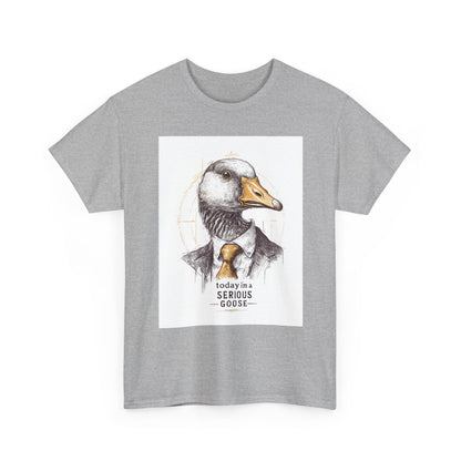 Serious Goose T-Shirt | Funny Animal Tee, Quirky Graphic Tee, Gift for Animal Lovers, Casual Wear, Unique Birthday Gift