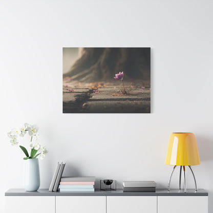 Resilient Bloom: Defying Concrete, Nature's Triumph, Macro Photography--1aceswild.myshopify.com
