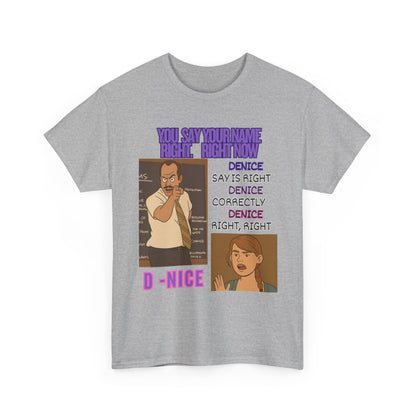 D-Nice Funny Unisex T-Shirt with Quirky Design, Humor Tee, Gift for Friends, Casual Wear, Unique Graphic Tee, Cartoon T-Shirt