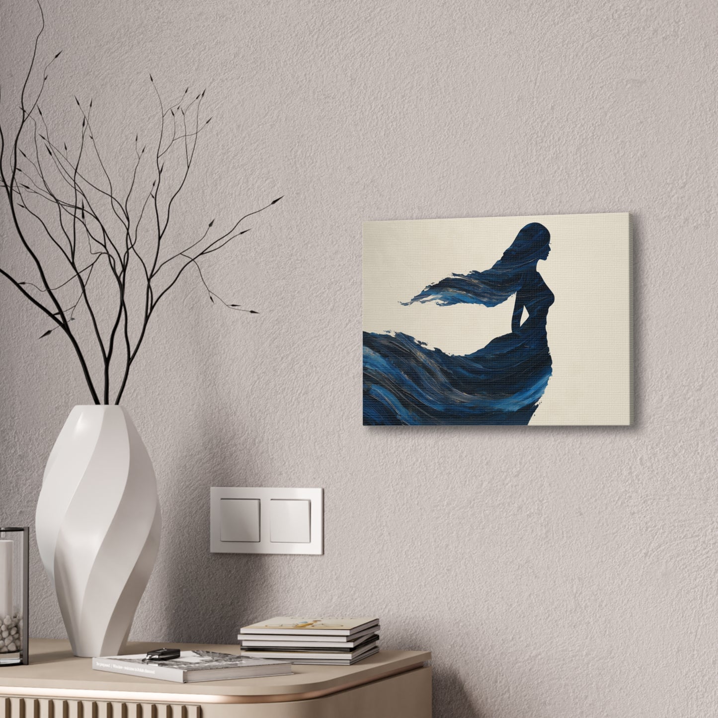 Waters Within -Elegant Wave Canvas Art, Boho Wall Decor, Ocean Themed Artwork, Gift for Her, Home Decor, Beach House Decoration