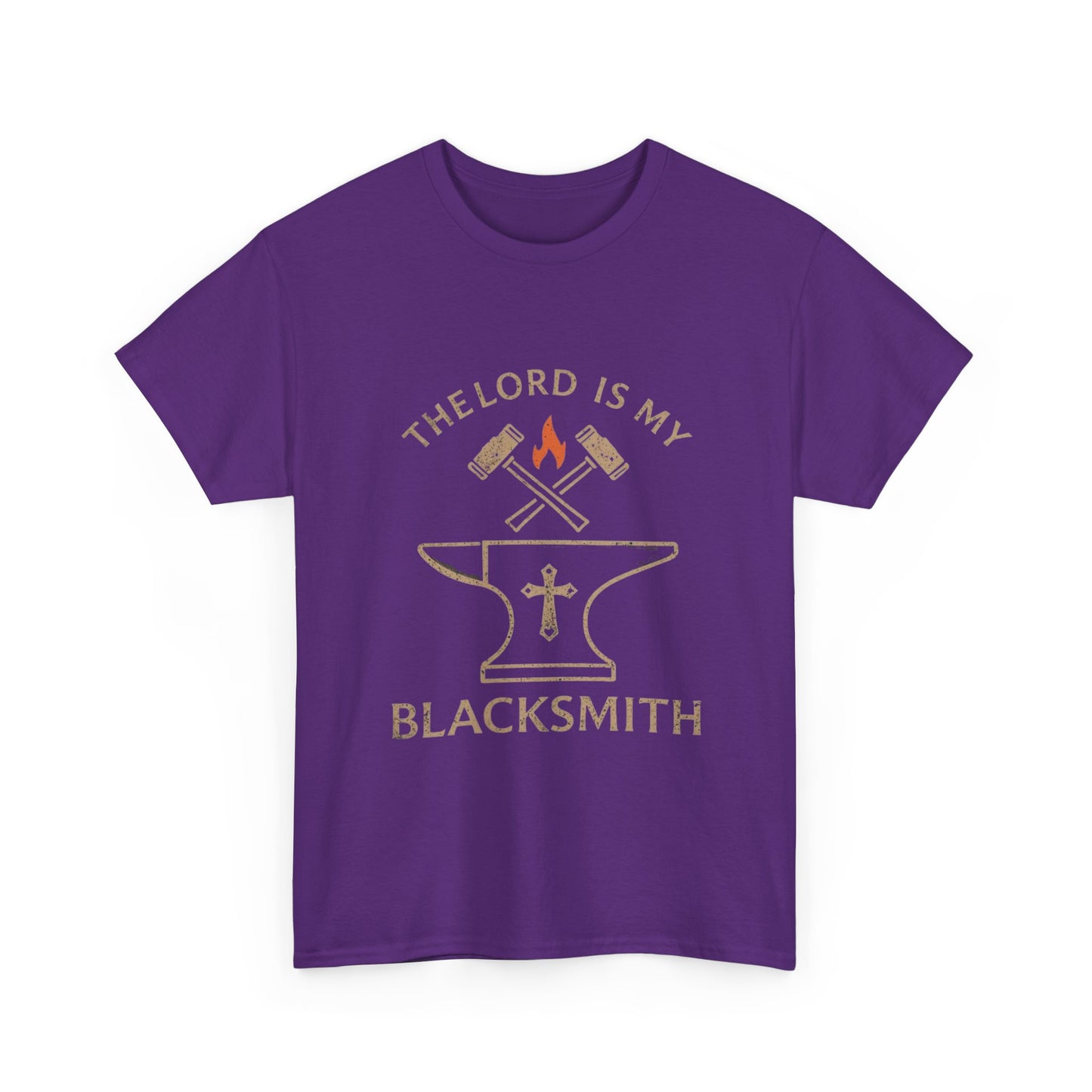 Christian Blacksmith T‑Shirt — "The Lord Is My Blacksmith" Faith Tradesman Tee