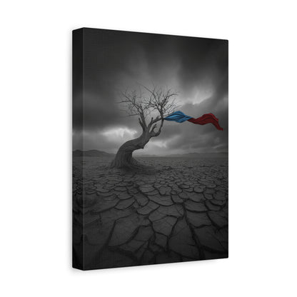 Twisted in the Wind. Stretched Canvas Print, Artistic Wall Decor, Modern Art.