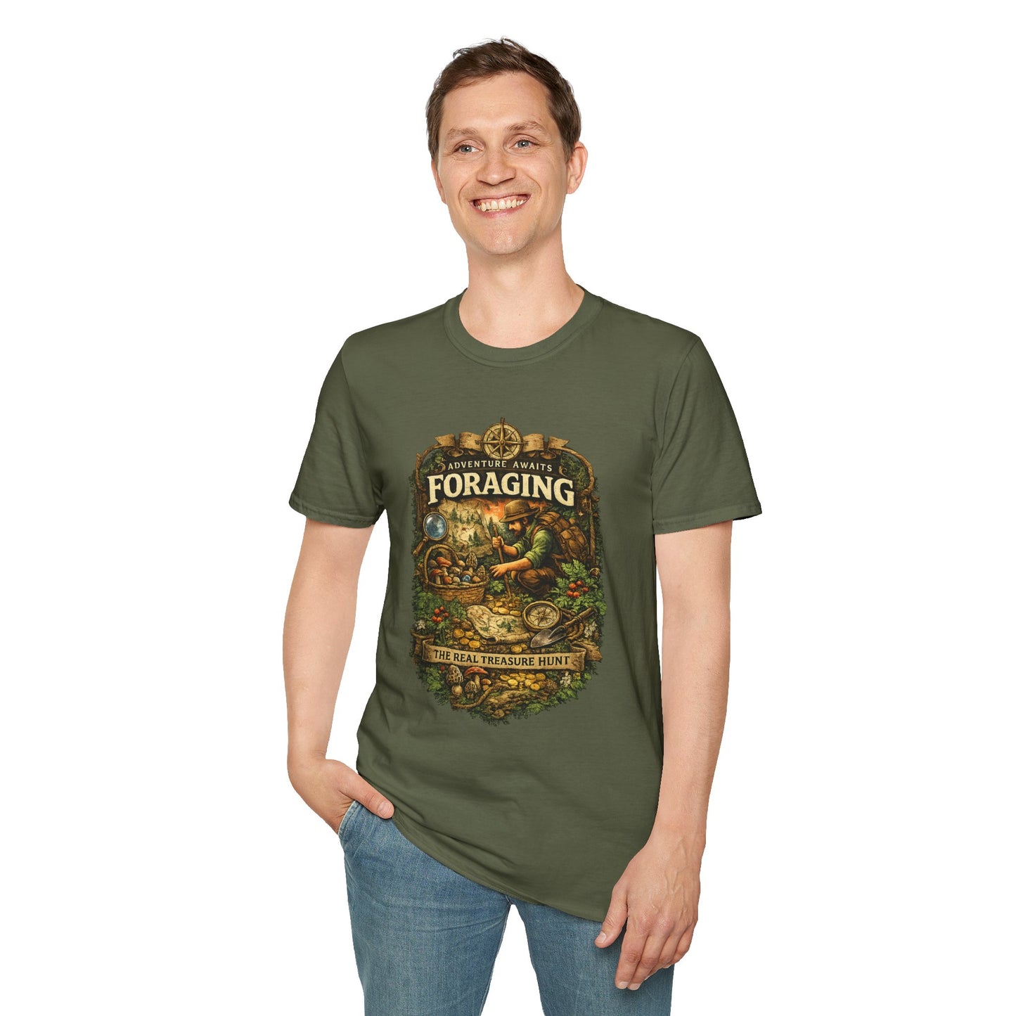 Foraging T-Shirt – 'Foraging: The Real Treasure Hunt' Outdoor Nature Tee