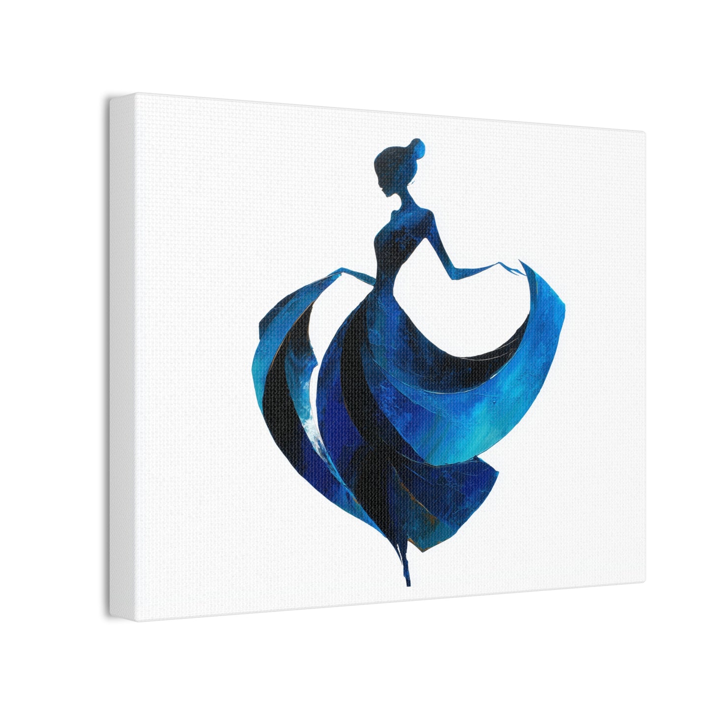 Dancing with the Water Series #2 -Elegant Silhouette Canvas Wall Art, Abstract Decor for Home, Gift for Women, Living Room Artwork, Dance Theme Decoration