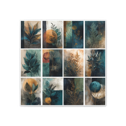 Blue Green Series #5 -Botanical Wall Art, Nature-Inspired Home Décor, Eco-Friendly Canvas Print, Greenery Art Piece, Living Room Wall Hanging