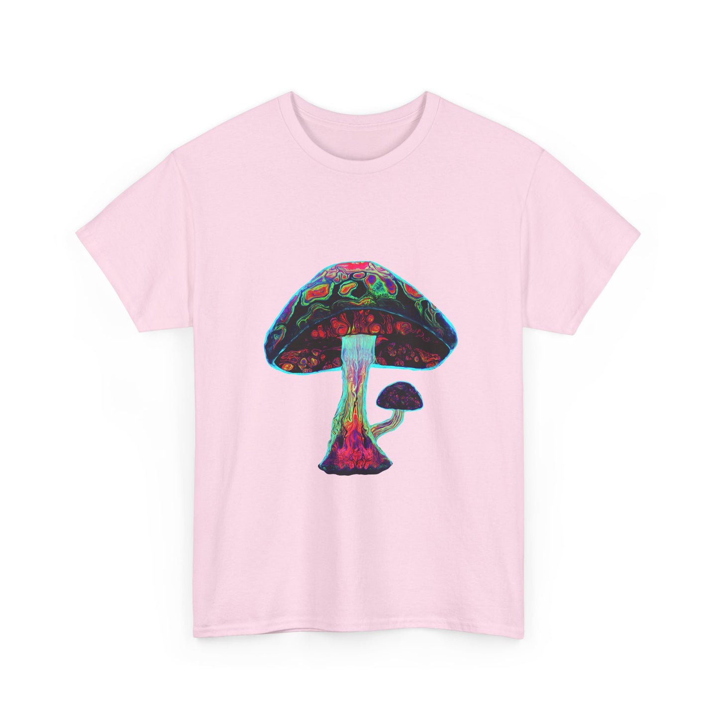 Tie Dye Psychedelic Mushroom 3 -Tee, Unisex Heavy Cotton T-Shirt, Vibrant Graphic Shirt, Perfect for Festivals, Eco-friendly Gift, Casual Wea