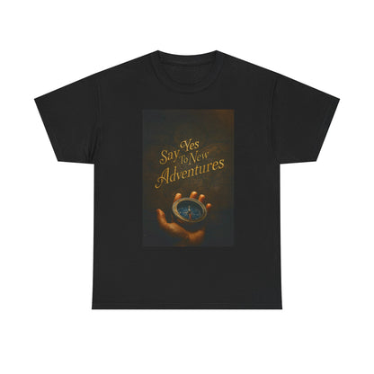 Adventure Themed Unisex Heavy Cotton Tee, Motivational T-Shirt, Travel Shirt, Gift for Explorers, Adventure Lovers, Nature Gift