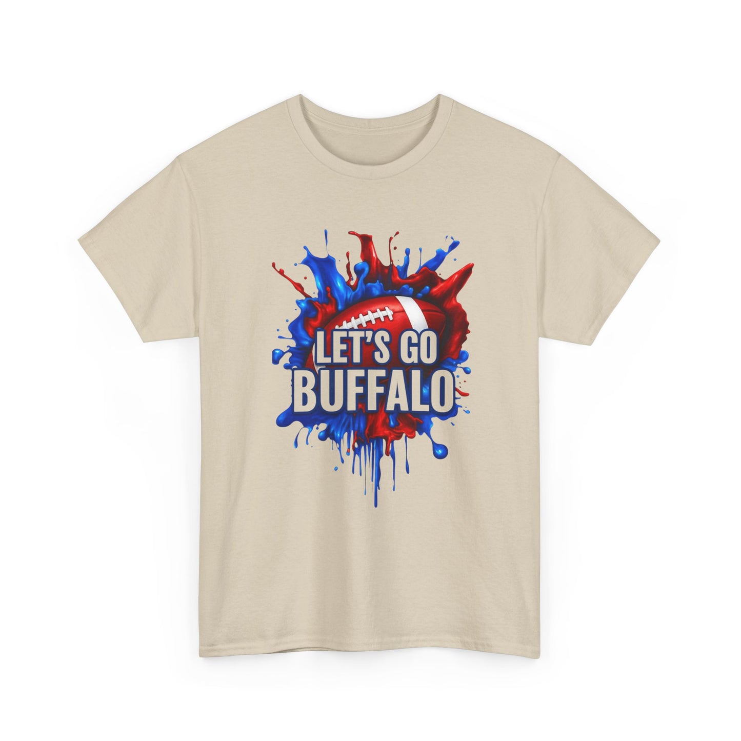 Let's Go Buffalo Football Spirit Tee, Unisex Cotton Tee for Game Day, Tailgating, Sports Fans, Holiday Gifts, Casual Wear