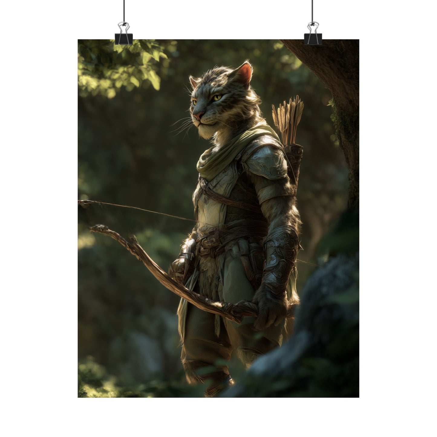 Tabaxi Ranger PAPER POSTER — Fantasy Art - Satin 210gsm