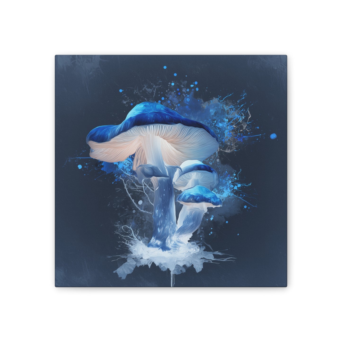 Mycelium Spread Inverse -Mushroom Canvas Art, Stretched Wall Decor, Bohemian Home Decor, Psychedelic Wall Art, Nature-Inspired Art