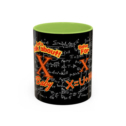 Math Lover Coffee Mug — "Solve For X = U + Me" Romantic Equation Design