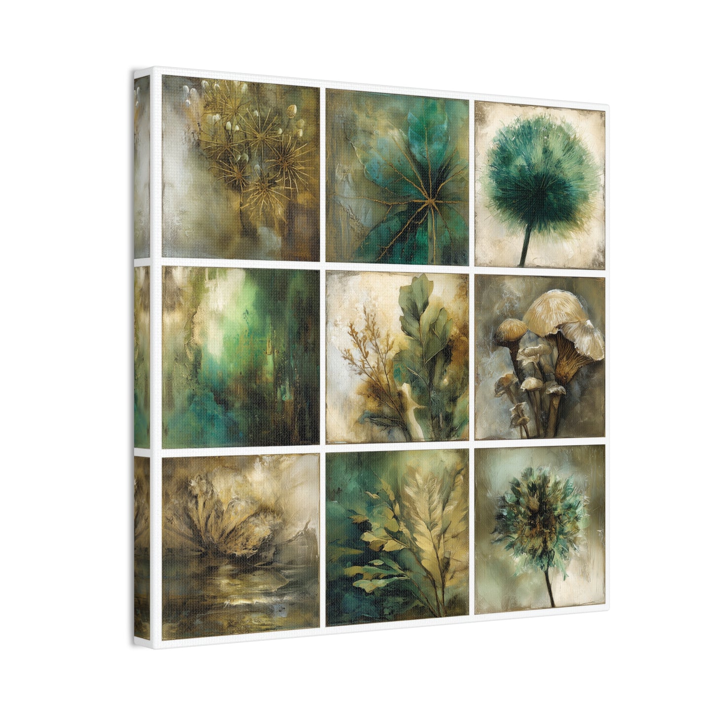 Natures Green Series #3 -Botanical Wall Art, Nature-Inspired Home Décor, Eco-Friendly Canvas Print, Greenery Art Piece, Living Room Wall Hanging