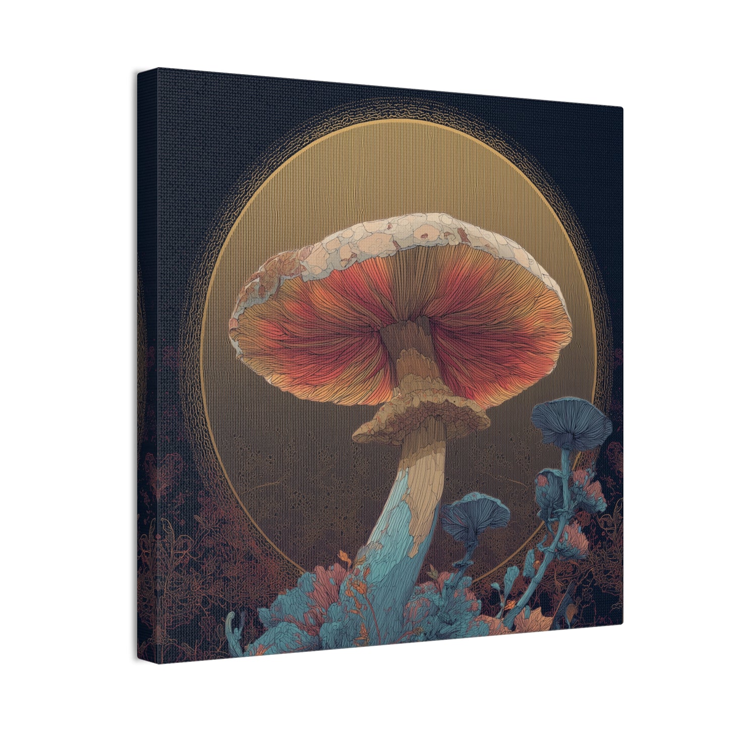 Surreal Shroom -Mushroom Canvas Art, Stretched Wall Decor, Bohemian Home Decor, Psychedelic Wall Art, Nature-Inspired Art