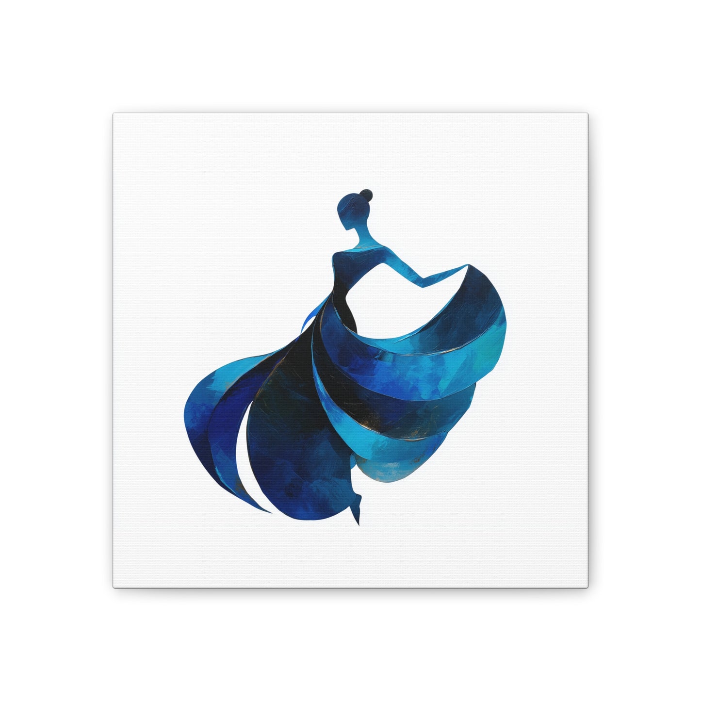 Dancing with the Water Series #4 -Elegant Silhouette Canvas Wall Art, Abstract Decor for Home, Gift for Women, Living Room Artwork, Dance Theme Decoration