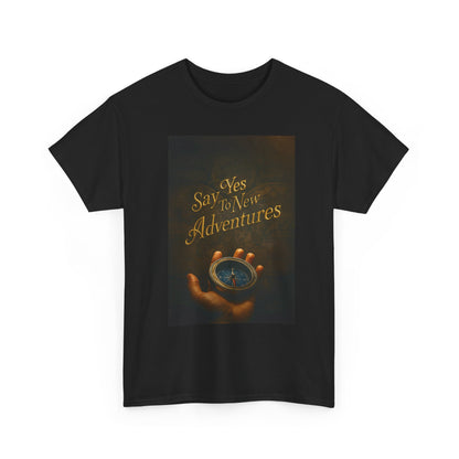 Adventure Themed Unisex Heavy Cotton Tee, Motivational T-Shirt, Travel Shirt, Gift for Explorers, Adventure Lovers, Nature Gift
