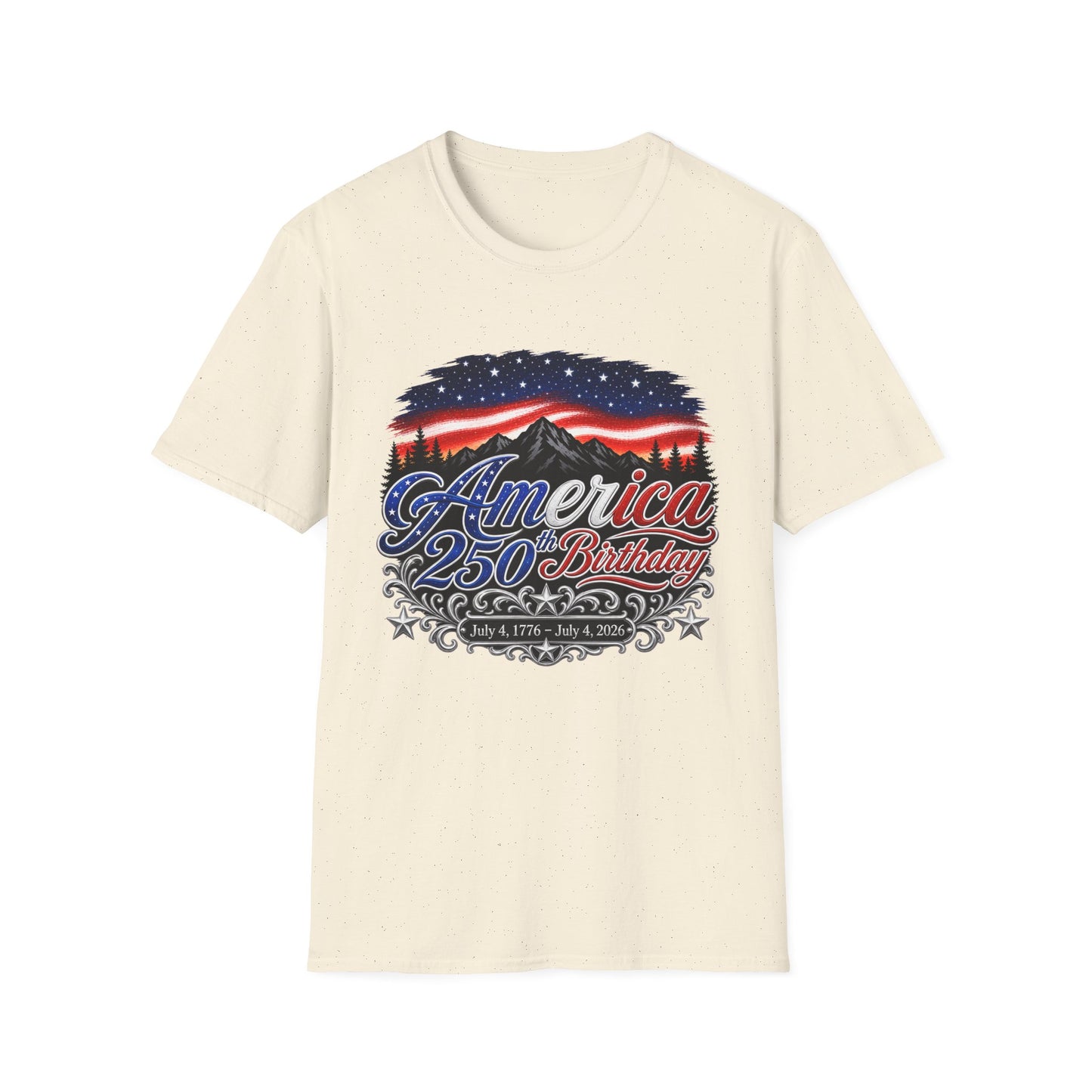 America 250 Birthday T-Shirt – Patriotic USA Flag Design for Independence Day