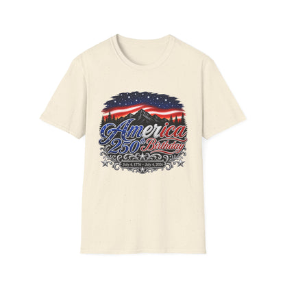 America 250 Birthday T-Shirt – Patriotic USA Flag Design for Independence Day