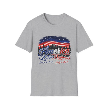 America 250 Birthday T-Shirt – July 4, 1776–2026 Patriotic Independence Day Tee