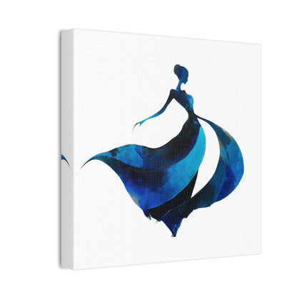 Dancing with the Water Series #3 -Elegant Silhouette Canvas Wall Art, Abstract Decor for Home, Gift for Women, Living Room Artwork, Dance Theme Decoration