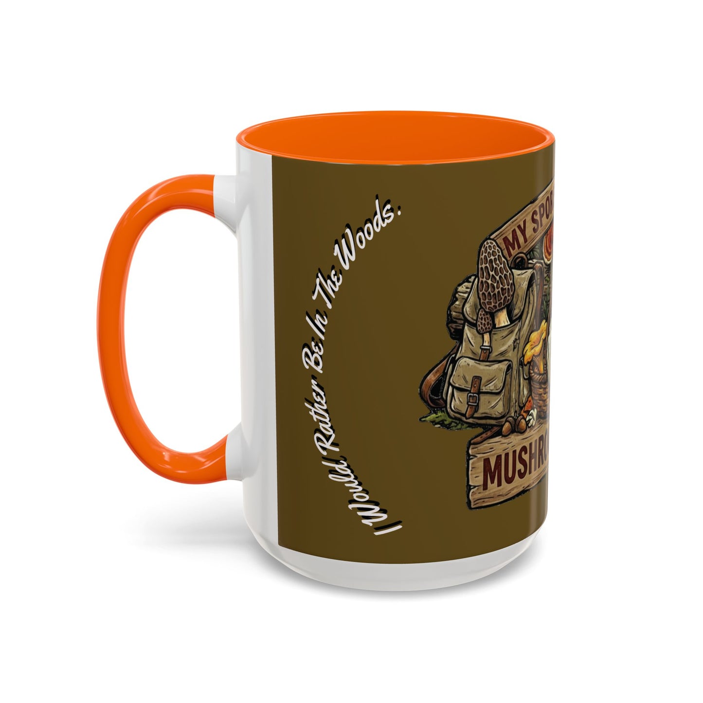 Mushroom Hunting Coffee Mug – "My Spore Time Is Spent" Rustic Forager Accent Mug