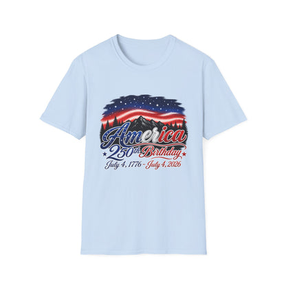 America 250 Birthday T-Shirt – July 4, 1776–2026 Patriotic Independence Day Tee