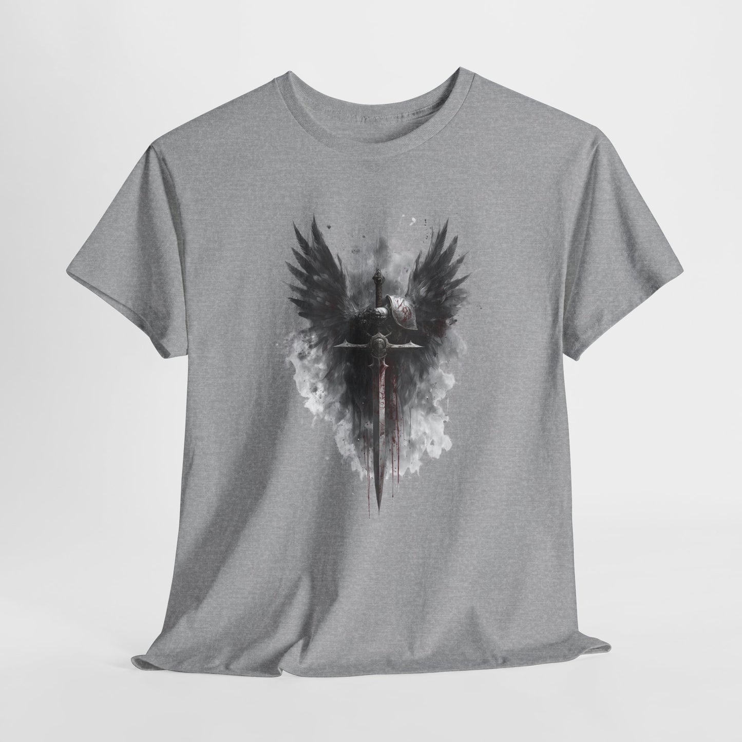 Angel of War T‑Shirt — Gothic Winged Sword Graphic Tee