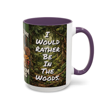 "My Spore Time Is Spent Mushroom Hunting" #2 Accent Coffee Mug (11/15oz)