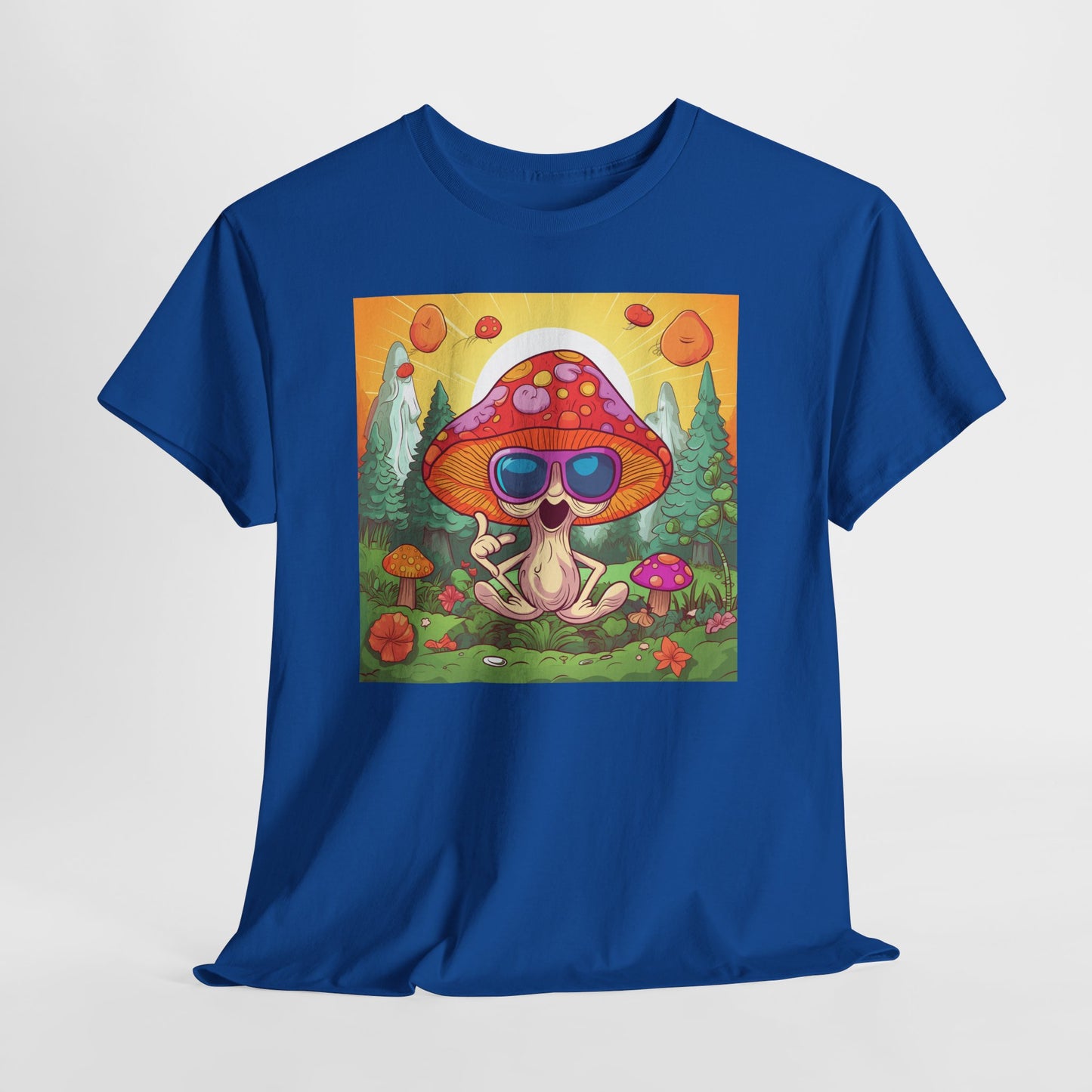 Whimsical Mushroom Tee, Casual T-Shirt, Gift for Nature Lovers, Eco-Friendly Apparel, Unisex Graphic Shirt