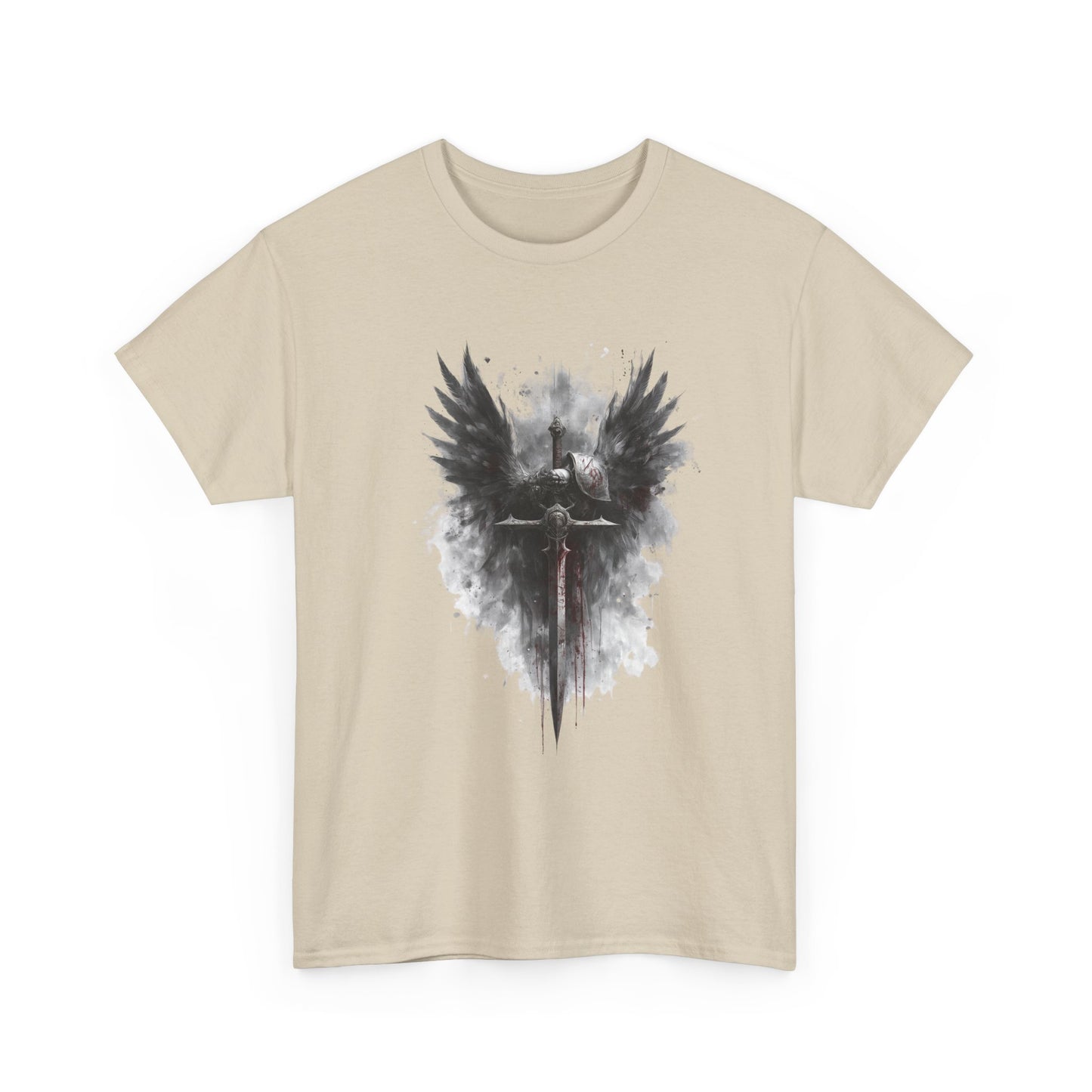 Angel of War T‑Shirt — Gothic Winged Sword Graphic Tee