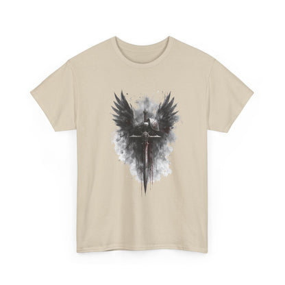 Angel of War T‑Shirt — Gothic Winged Sword Graphic Tee