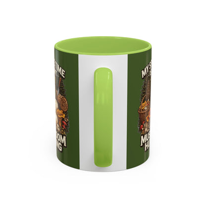 Mug - "My Spore Time Is Spent Mushroom Hunting" Accent Coffee Mug (11/15oz)