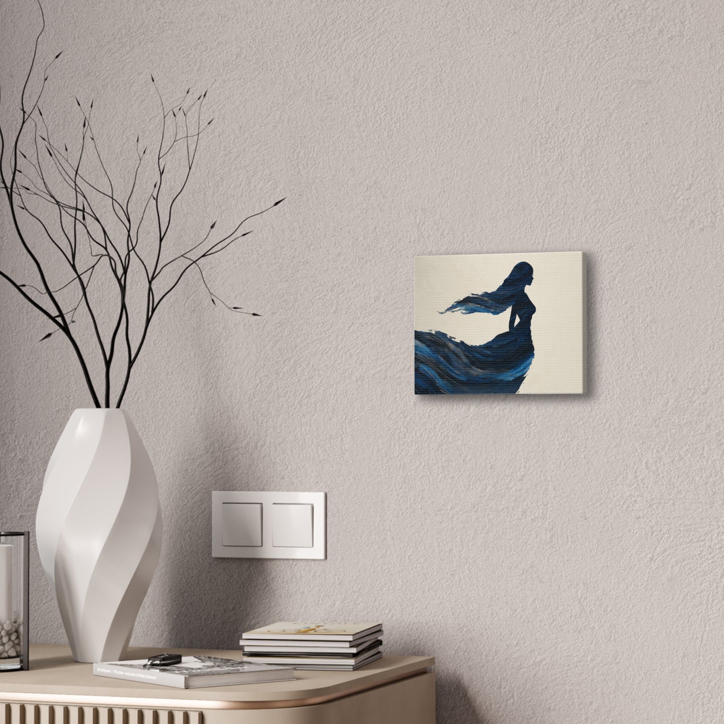 Waters Within -Elegant Wave Canvas Art, Boho Wall Decor, Ocean Themed Artwork, Gift for Her, Home Decor, Beach House Decoration