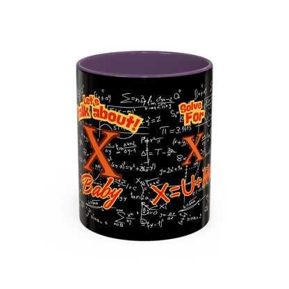 Math Lover Coffee Mug — "Solve For X = U + Me" Romantic Equation Design