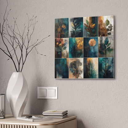 Natures Blue Green Series #6 -Botanical Wall Art, Nature-Inspired Home Décor, Eco-Friendly Canvas Print, Greenery Art Piece, Living Room Wall Hanging