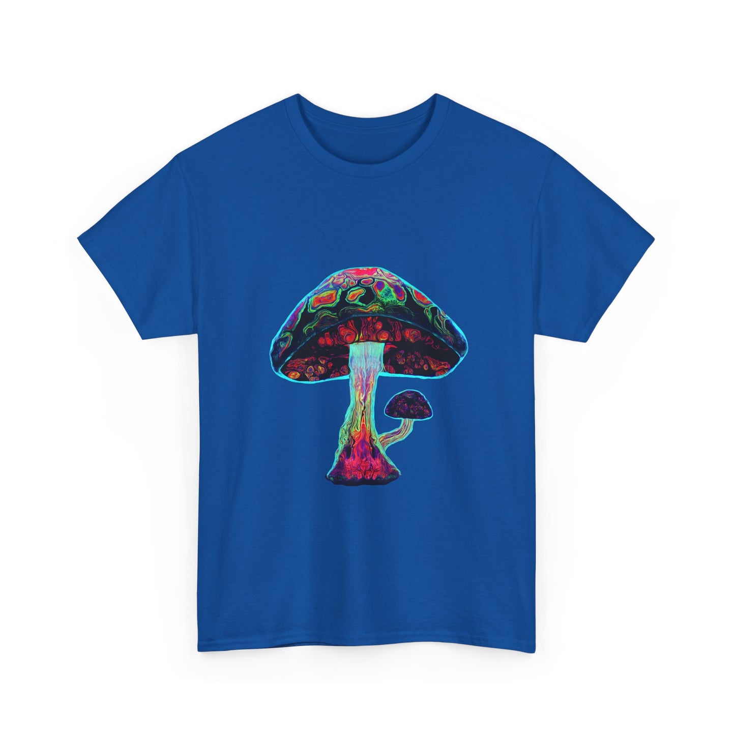 Tie Dye Psychedelic Mushroom 3 -Tee, Unisex Heavy Cotton T-Shirt, Vibrant Graphic Shirt, Perfect for Festivals, Eco-friendly Gift, Casual Wea
