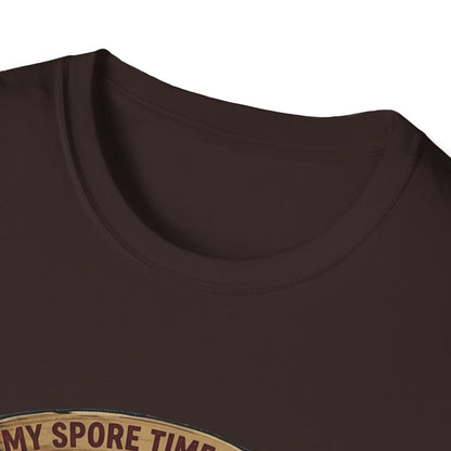 Mushroom Hunting T-Shirt — 'My Spore Time Is Spent' For Foragers & Outdoor Lovers