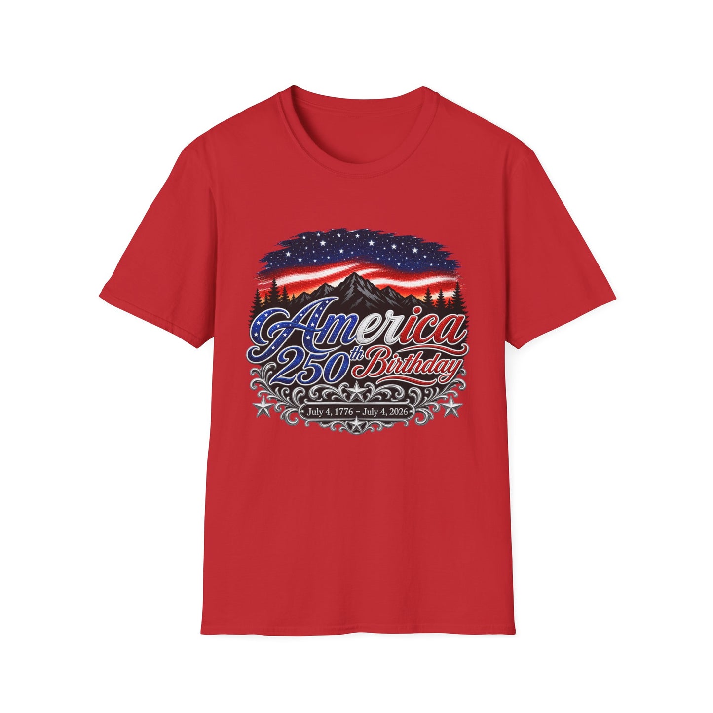 America 250 Birthday T-Shirt – Patriotic USA Flag Design for Independence Day