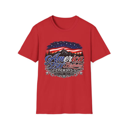 America 250 Birthday T-Shirt – Patriotic USA Flag Design for Independence Day