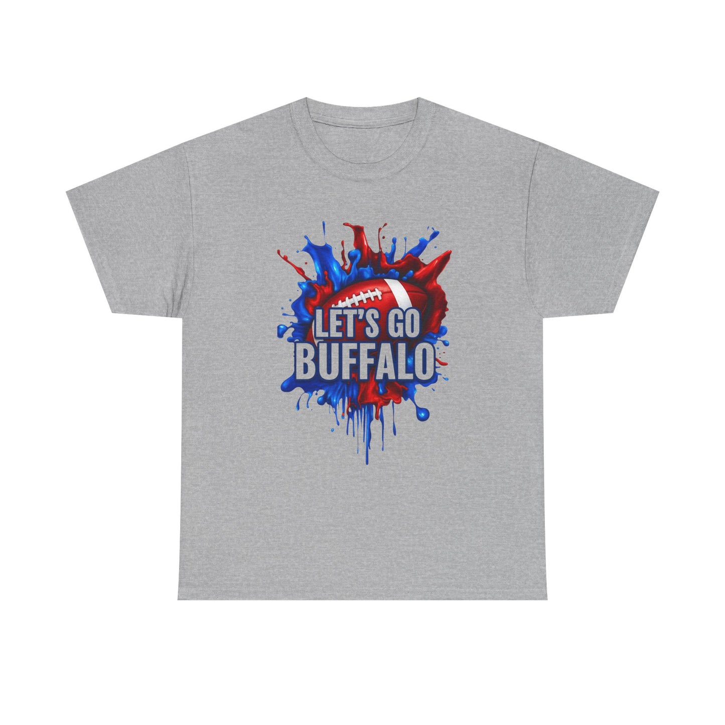 Let's Go Buffalo Football Spirit Tee, Unisex Cotton Tee for Game Day, Tailgating, Sports Fans, Holiday Gifts, Casual Wear