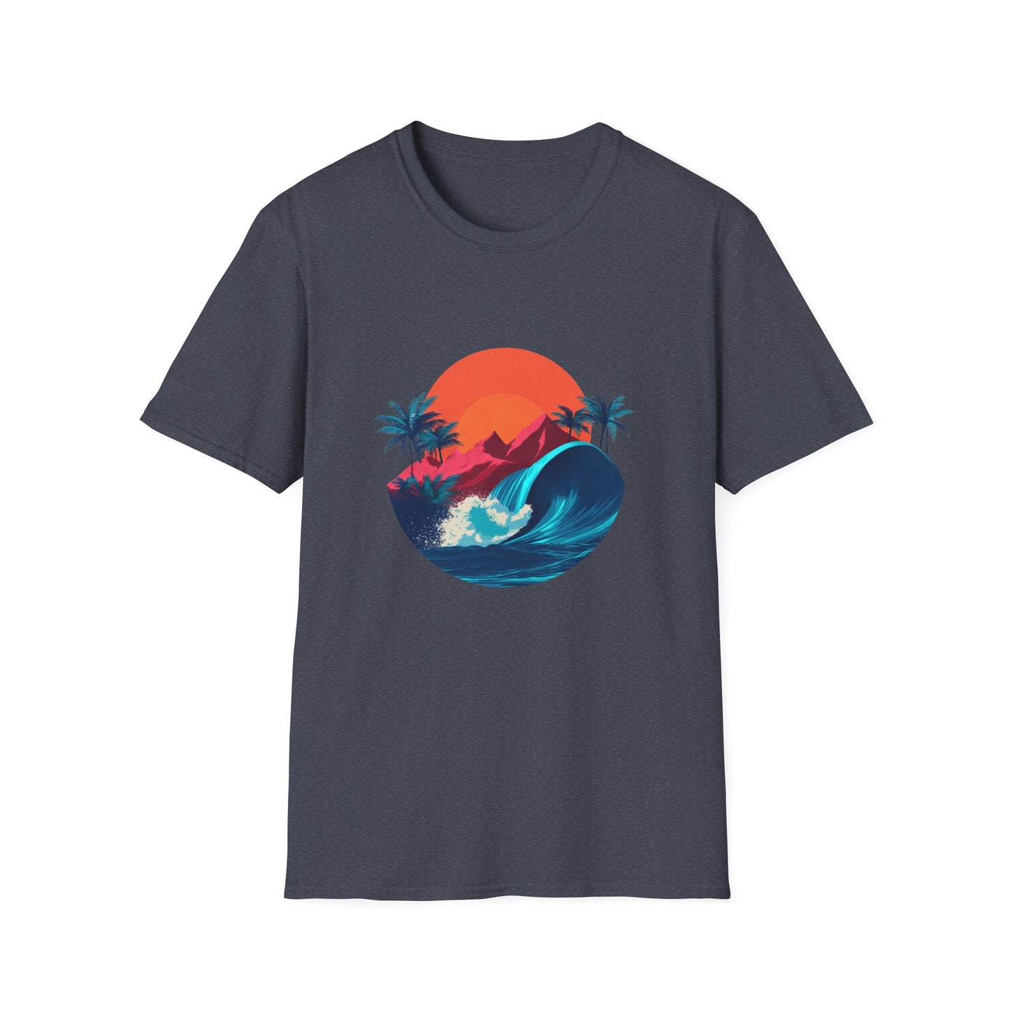 Sunset Surf T-Shirt — Retro Beach Wave Graphic Tee