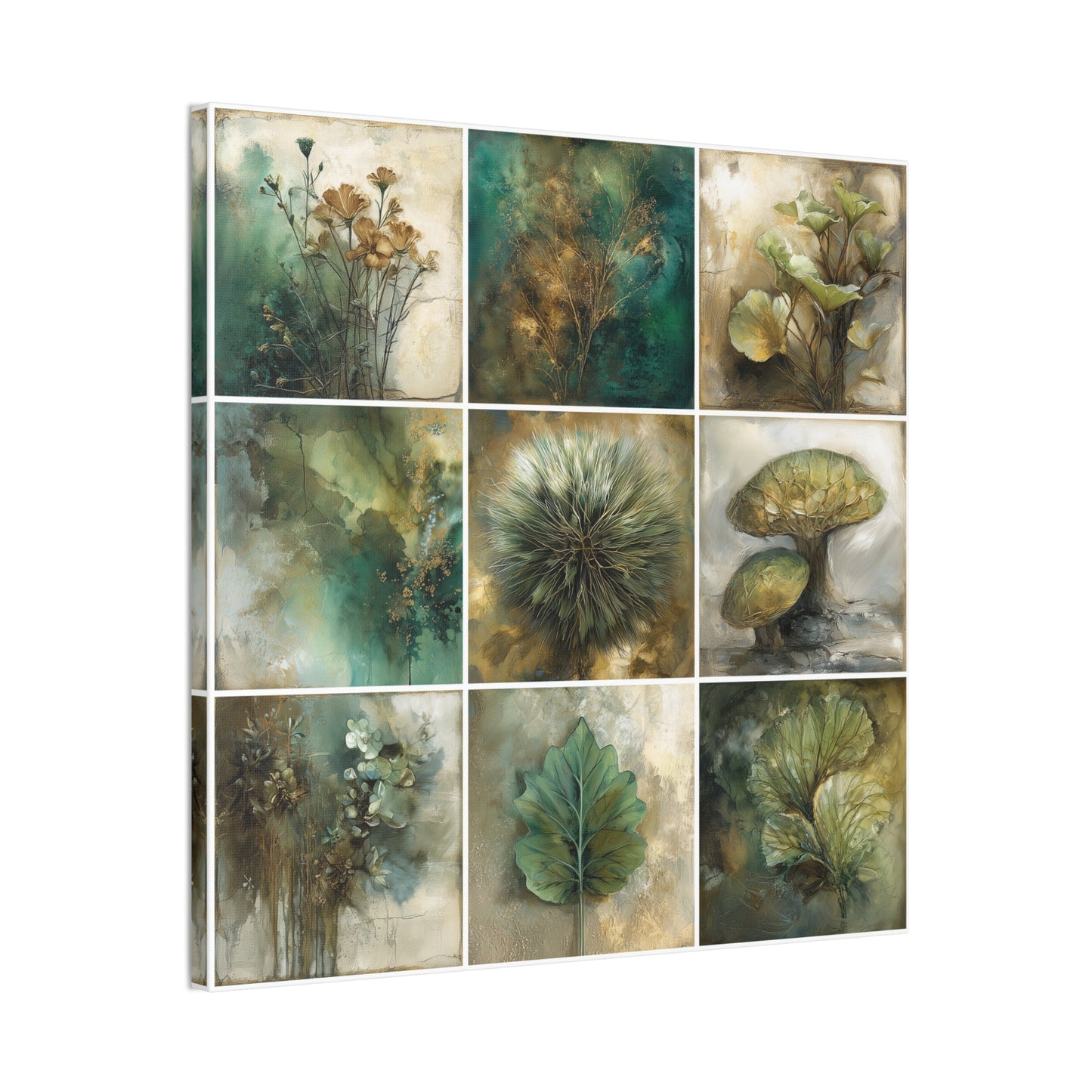 Natures Green Series #5 -Botanical Wall Art, Nature-Inspired Home Décor, Eco-Friendly Canvas Print, Greenery Art Piece, Living Room Wall Hanging