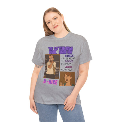 D-Nice Funny Unisex T-Shirt with Quirky Design, Humor Tee, Gift for Friends, Casual Wear, Unique Graphic Tee, Cartoon T-Shirt