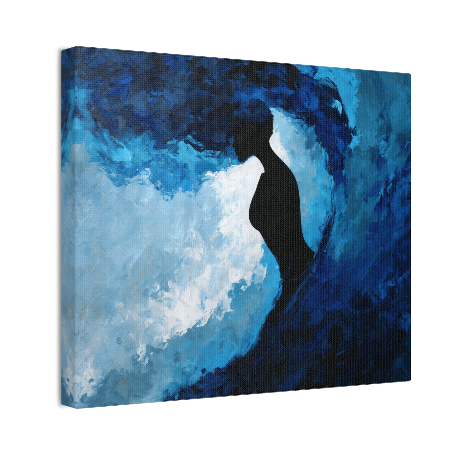 Waves of Form -Serene Abstract Canvas Wall Art, Ocean Wave Decor, Home Transformations, Inspirational Art, Gifts for Art Lovers, Blue Wave Print