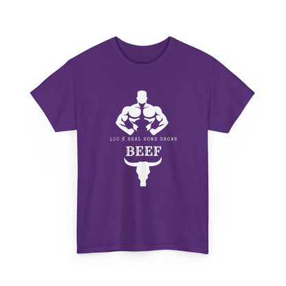 100% Beef -Unisex Tee, Perfect Gift for Workout Enthusiasts, Fitness Club, Gym Wear, Bodybuilding Fashion, Casual Daily Wear