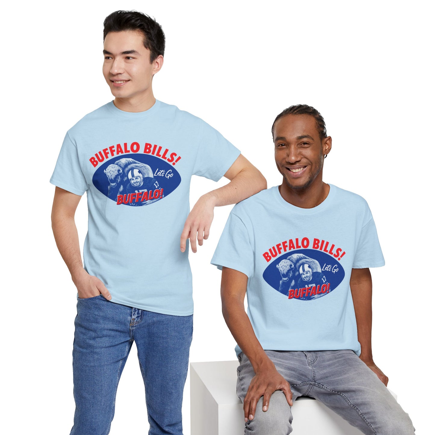 What is Old is New Again Buffalo Bills Tee -Heavy Cotton Tee, unisex sports shirt, fan apparel, game day shirt, gift for football lovers, team pride clothing