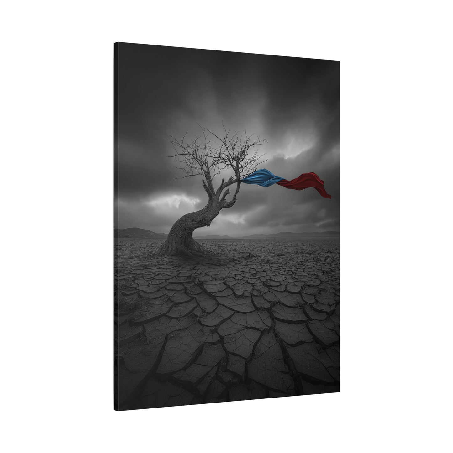 Twisted in the Wind. Stretched Canvas Print, Artistic Wall Decor, Modern Art.
