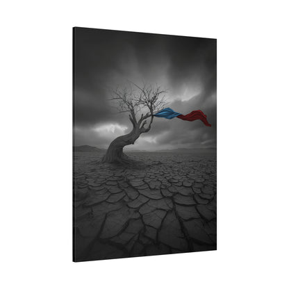 Twisted in the Wind. Stretched Canvas Print, Artistic Wall Decor, Modern Art.