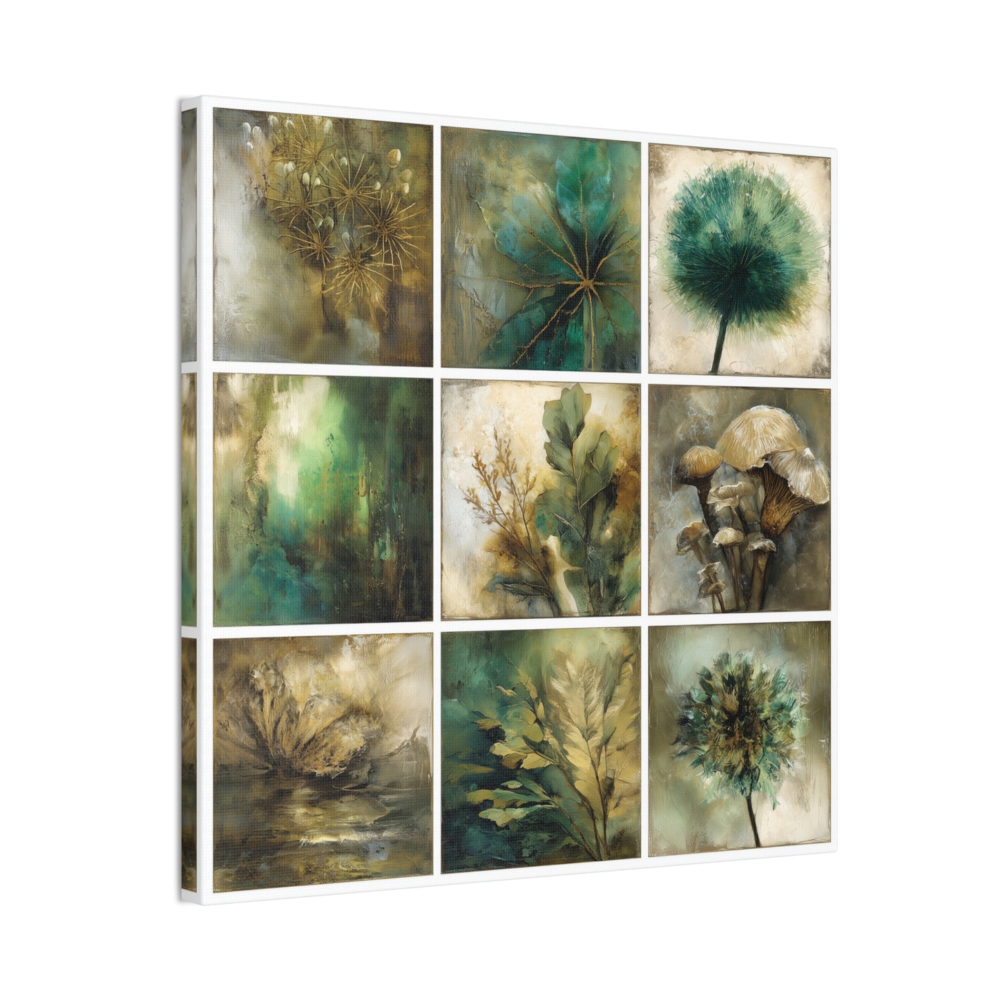 Natures Green Series #3 -Botanical Wall Art, Nature-Inspired Home Décor, Eco-Friendly Canvas Print, Greenery Art Piece, Living Room Wall Hanging